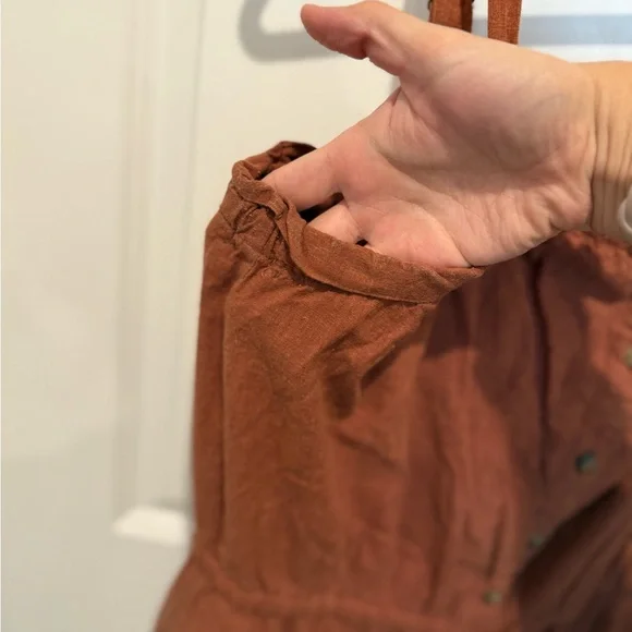 Toad & Co. Women’s Taj Hemp Sleeveless Jumpsuit Rust Size Large - Picture 5 of 10